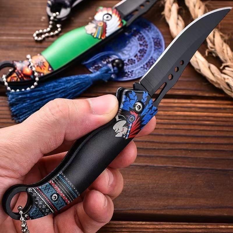 Factory direct sales of outdoor mini folding knives, portable folding knives, express unpacking knives, and outdoor camping knives details Picture