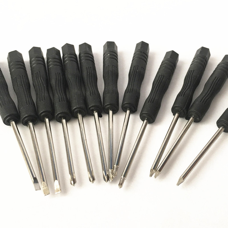 2.0v type cross-shaped hexagonal socket T4T6 five-star mobile phone toy disassembly black handle screwdriver Specification drawing