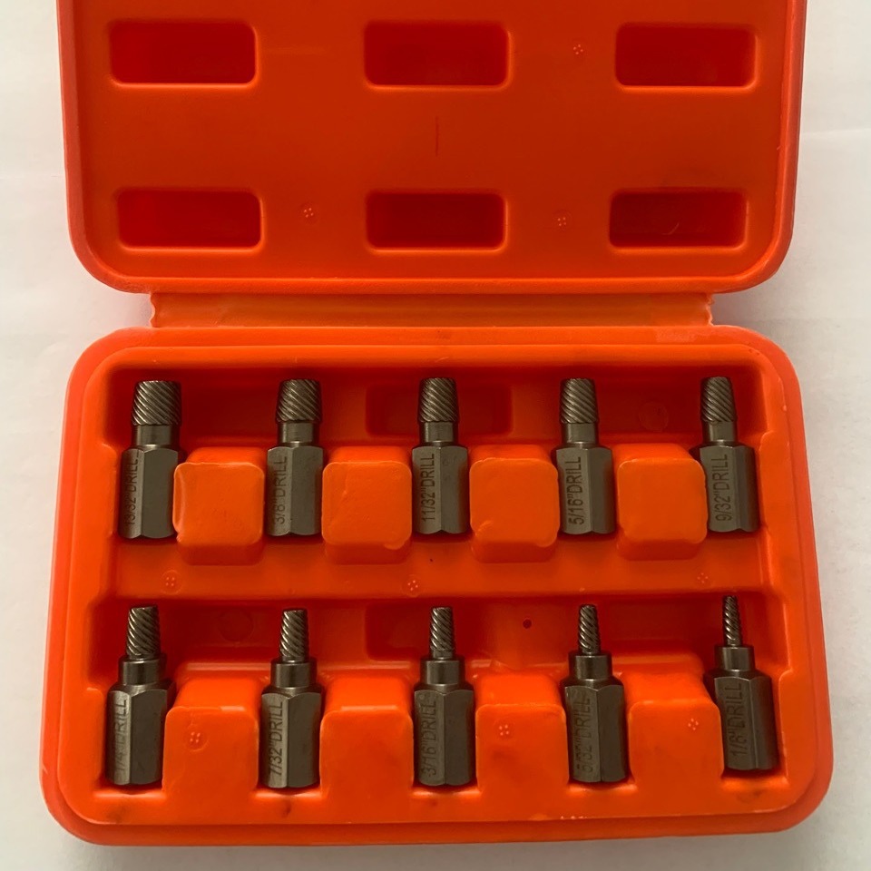 10-piece set screw remover, broken screw slippage, hexagon socket bolt removal tool, nut removal full figure
