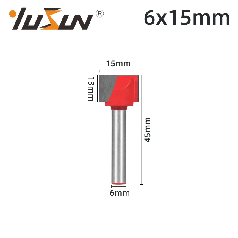 Yusheng red 6-piece 10-32mm woodworking milling cutter, bottom cleaning cutter, slotting cutter, bottom scraping and flat bottom cutter tools undefined