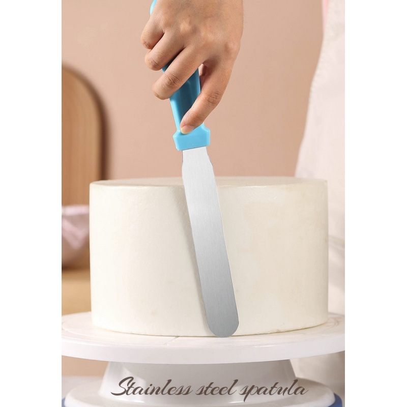 Baking tools: cake spatula, cake release knife, scraper, graduated cream spatula, stainless steel kiss knife, scraper details Picture