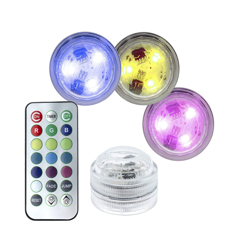 New 3LED diamond knob candle light, aquarium underwater light, waterproof remote control diving light, lighting fixture knob light full figure