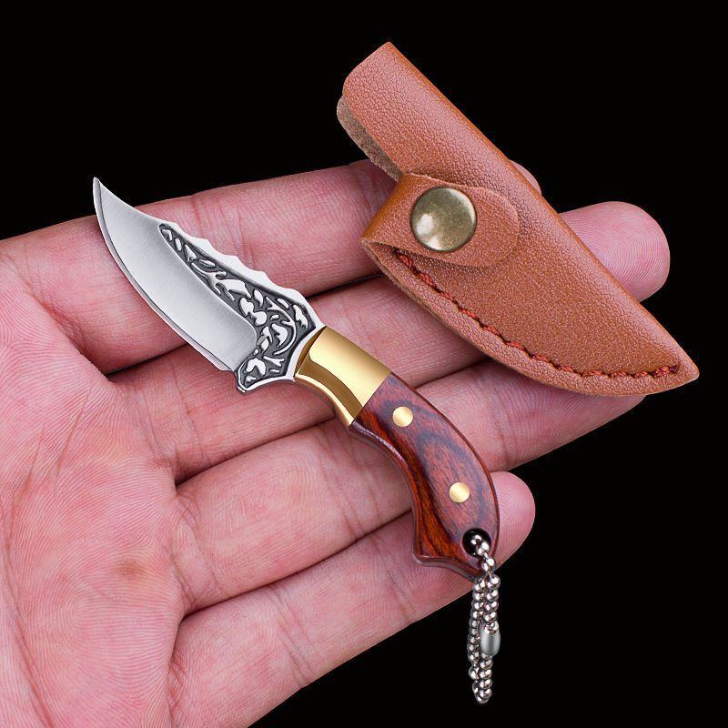 The new brass mini knife, the small push knife, and the small straight knife made of colored wood are sharp and portable. It's a perfect tool for opening boxes and packages full figure