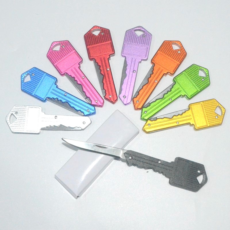 Aluminum alloy key knife, folding knife, mini portable folding knife, outdoor multi-functional fruit knife, stainless steel knife full figure