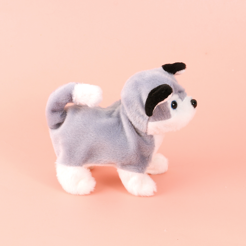 Electric plush puppy, singing while posing, recording interesting travel stories details Picture