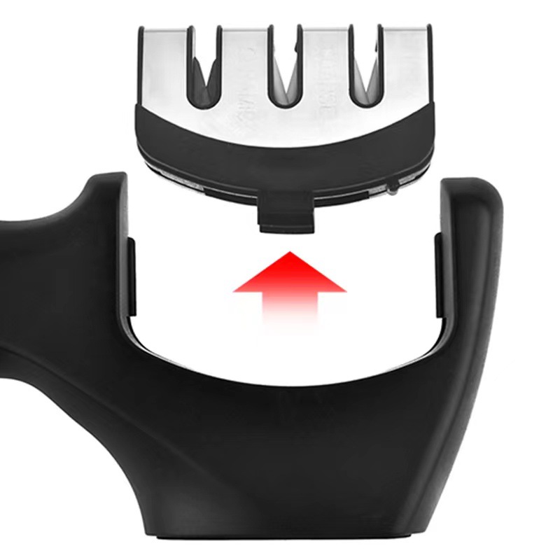 3-slot pipe knife sharpener, tungsten steel diamond whetstone, handle knife sharpener, household kitchen small tools Application Scenario