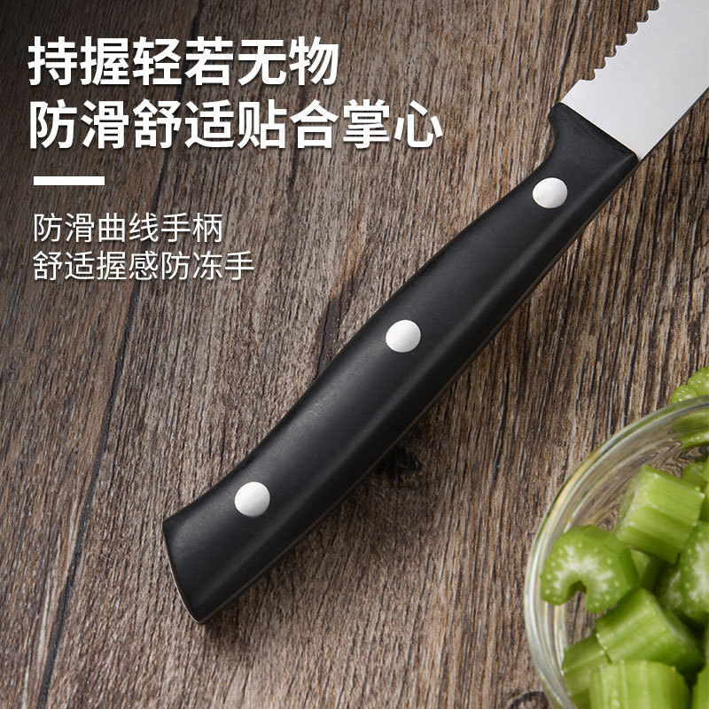 Yangjiang recommends sharp steak knives, popular European-style Western food knife sets, household steak knives, serrated knives Specification drawing