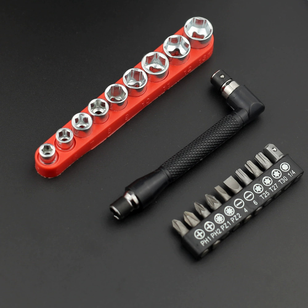 Your double-head socket wrench, 7-shaped L-shaped wrench, 6.35 air wrench, screwdriver, screwdriver, extension rod, 1/4 right-angle handle details Picture