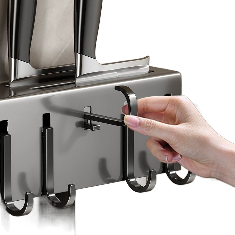 Thickened knife rack, wall-mounted storage rack, non-drilling kitchen multi-functional chopstick holder, integrated storage rack Item Picture
