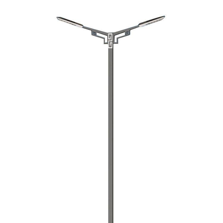 Outdoor double-arm street lamps for city power supply, 10m, 8m, 6m, hot-dip galvanized street lamp poles, 100WLED for highways, direct delivery from the manufacturer Item Picture