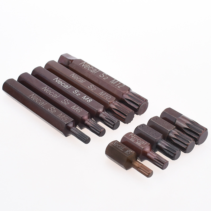 Taiwan imported twelve-pointed plum blossom screwdriver, 10mm auto maintenance screwdriver S2, star screwdriver, impact screwdriver, screwdriver head M5-M12 Item Picture