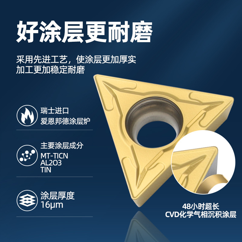 tcmt090204/110204/16t304 special triangular CNC inserts for steel parts, triangular boring inserts Specification drawing