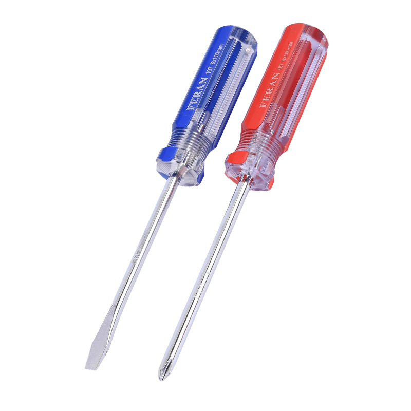 Manufacturer's in-stock cross-head screwdrivers, transparent handle screwdrivers, double-color bar handle cross-head screwdrivers, and screwdrivers Item Picture