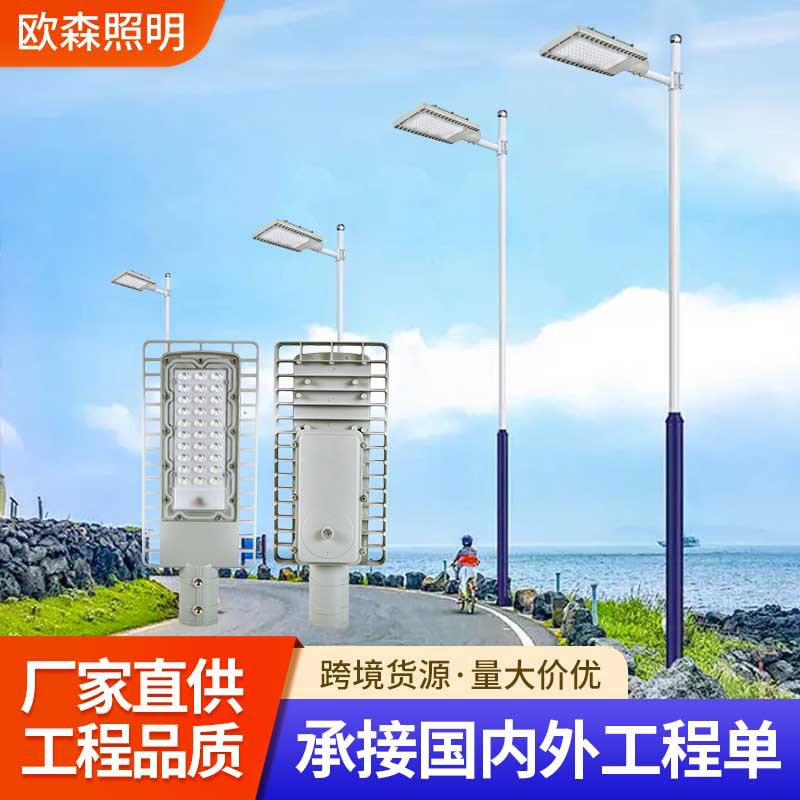 Cross-border municipal power anti-fly LED street lamp head, outdoor new rural road construction, courtyard street lamp manufacturer direct sales full figure