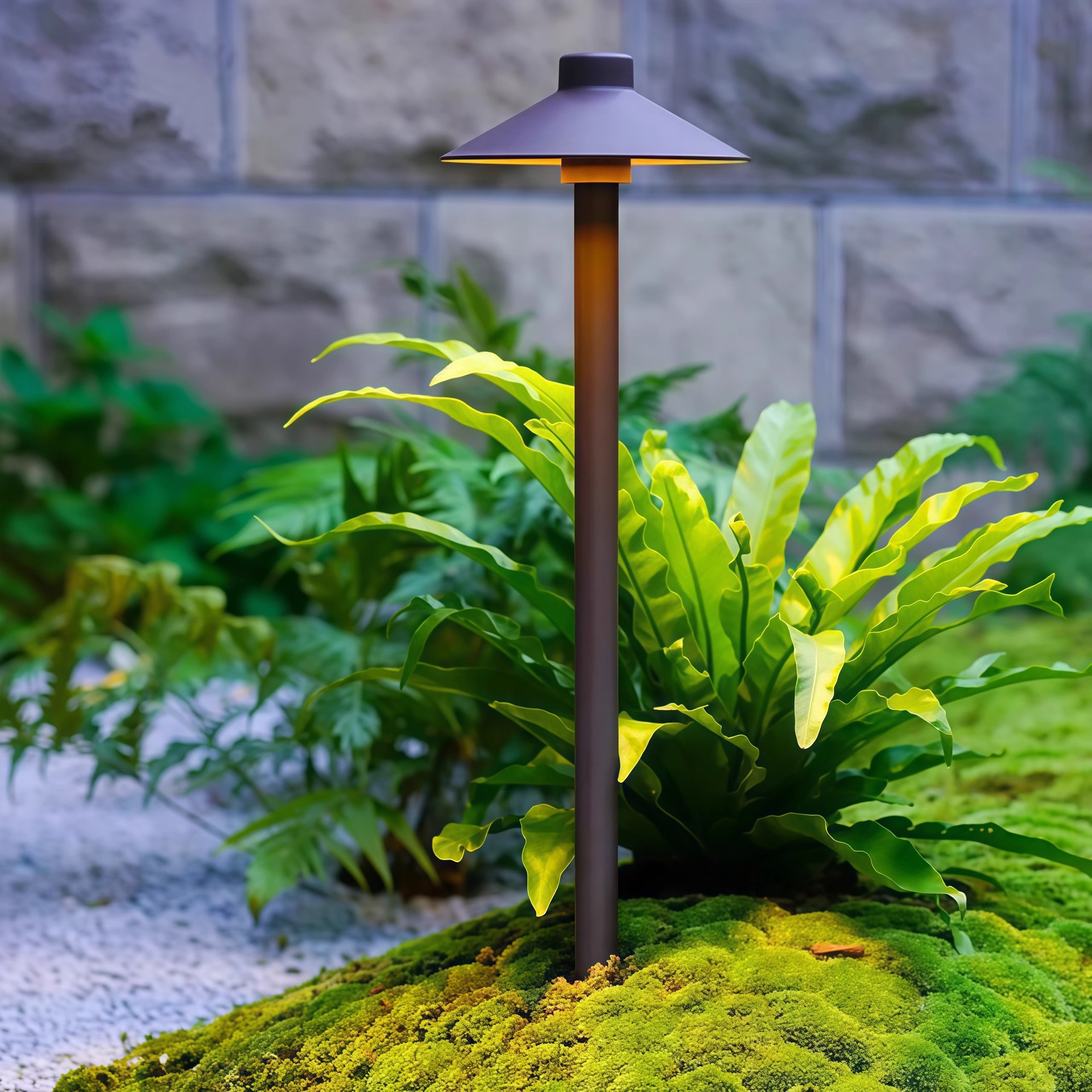 Solar-powered outdoor garden lights, mushroom lawn outdoor plug-in lights, floor-standing garden and villa waterproof garden landscape lights full figure