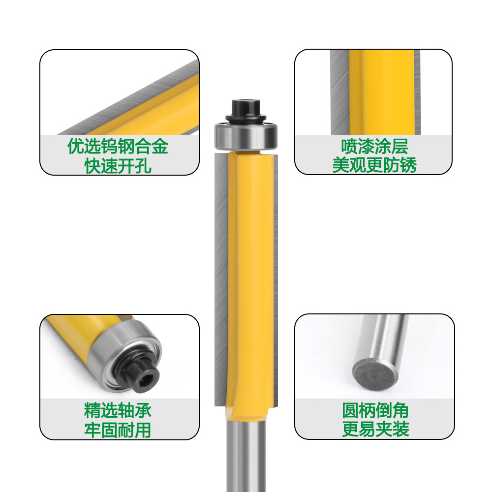 8 extended bearing trimming knives, woodworking milling cutters, trimming machine heads, and line trimming knives details Picture