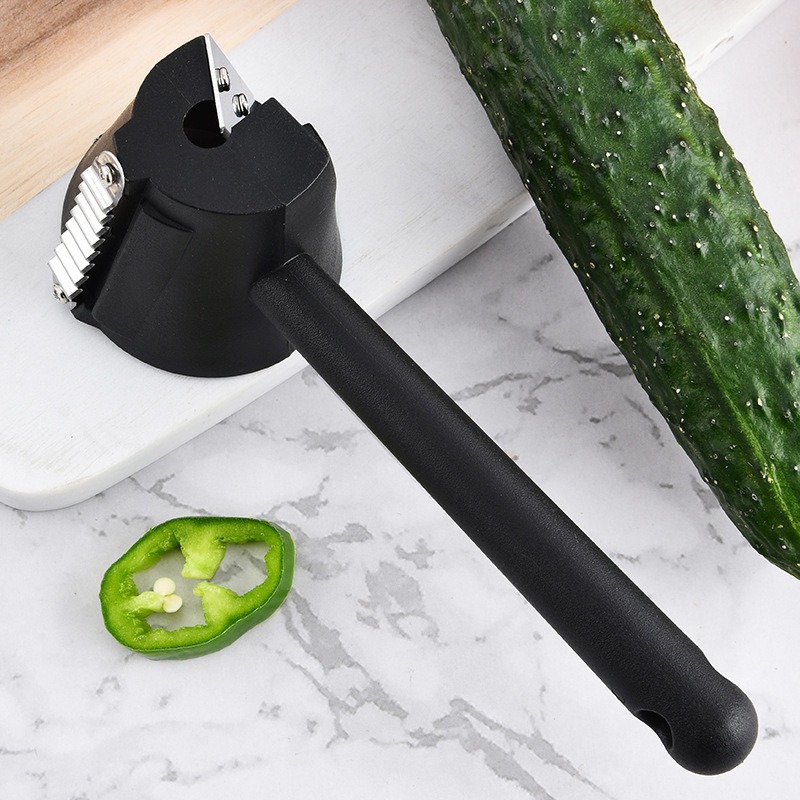 In-stock multi-functional flower roller, stainless steel spiral slicing salad flower roller, fruit and vegetable carrot and cucumber shred cutter details Picture