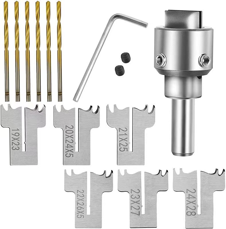 Cross-border supply ring knife, safety buckle integrated knife set, finger guard knife, woodworking milling cutter, prayer bead knife tool undefined