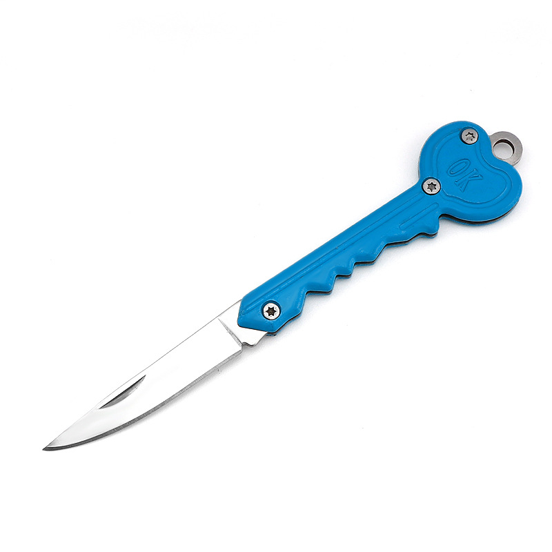 Pocket-sized portable OK key knife, outdoor hiking self-defense gift knife wholesale, AliExpress free gift undefined