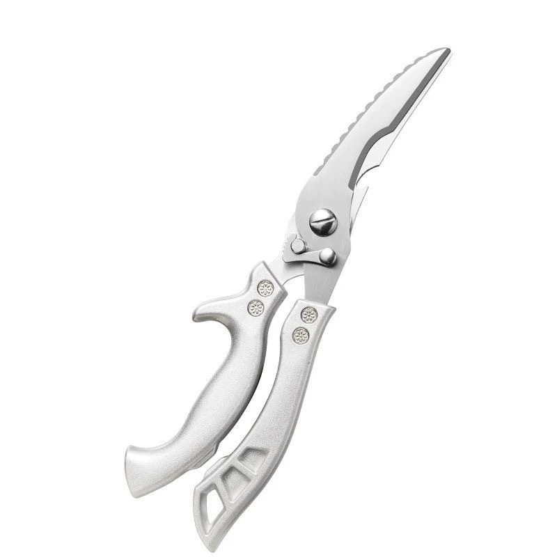 Chicken bone scissors, kitchen scissors, stainless steel multi-functional scissors, barbecue scissors, chicken, goose and fish powerful scissors, automatic rebound food scissors Item Picture