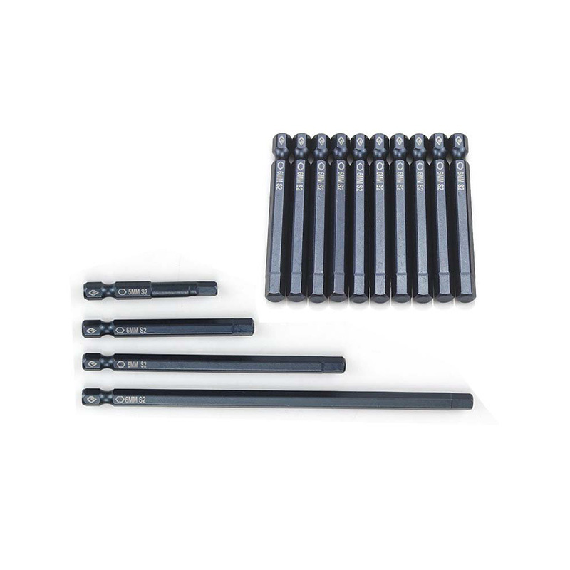 Manufacturer's supply of 100mm S2 alloy steel hexagon socket air screwdriver bits, extended electric screwdriver bits for hand drills details Picture