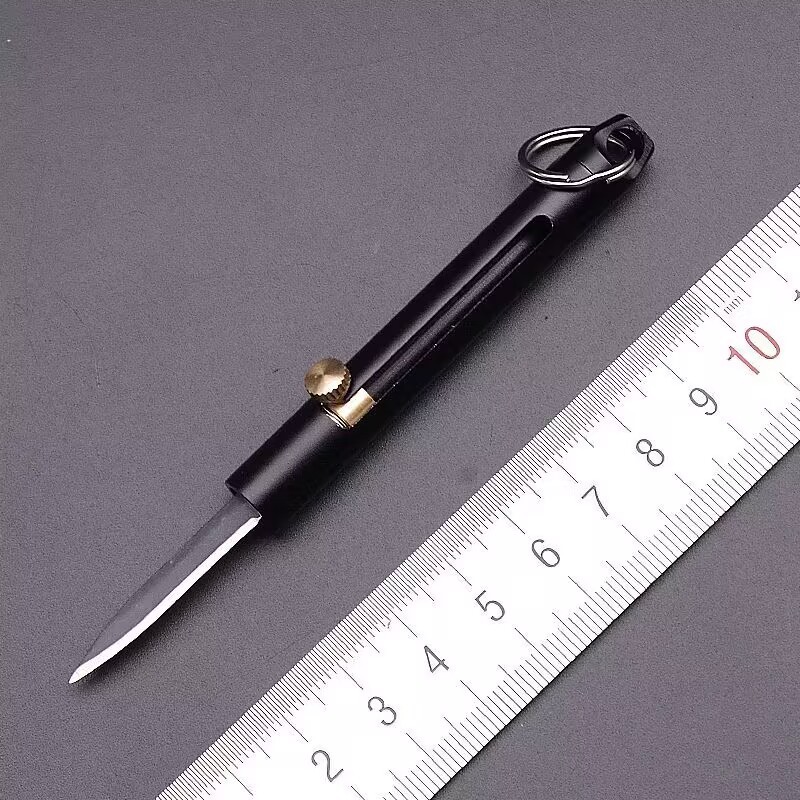 EDC mini knife, portable telescopic knife, keychain pendant, gift, self-defense knife, key knife, dismantling express delivery tool undefined