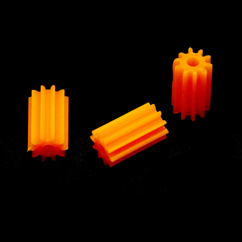 0.5 module plastic gear soft rubber with 10 teeth -2mm holes, tightly fitted with 10mm long 102AL educational toy parts Application Scenario