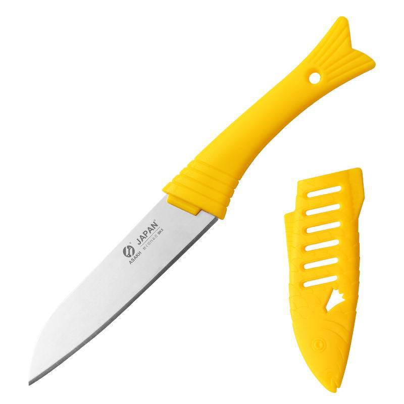 Stainless steel creative fruit knife, caviar-shaped fruit slicing and peeling tool, kitchen fruit and vegetable household fruit peel knife in stock Item Picture