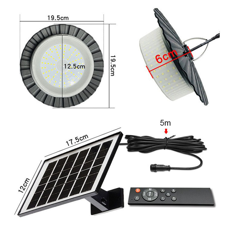Solar 244LED circular chandelier, courtyard garden, villa street lamp, 360-degree outdoor solar lighting lamp Specification drawing