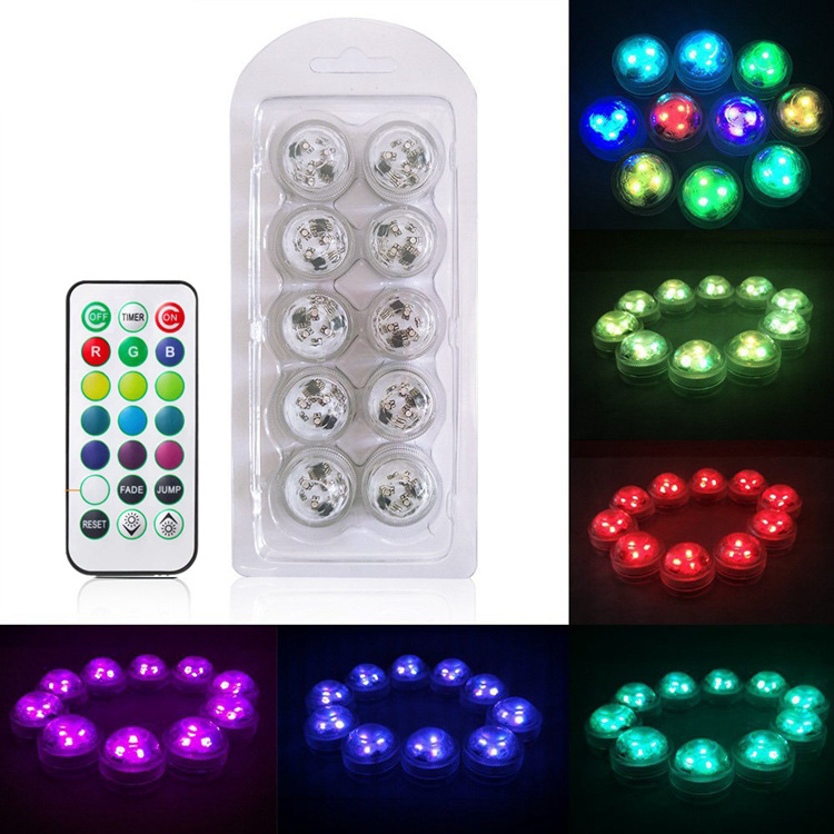 New 3LED diamond knob candle light, aquarium underwater light, waterproof remote control diving light, lighting fixture knob light Specification drawing