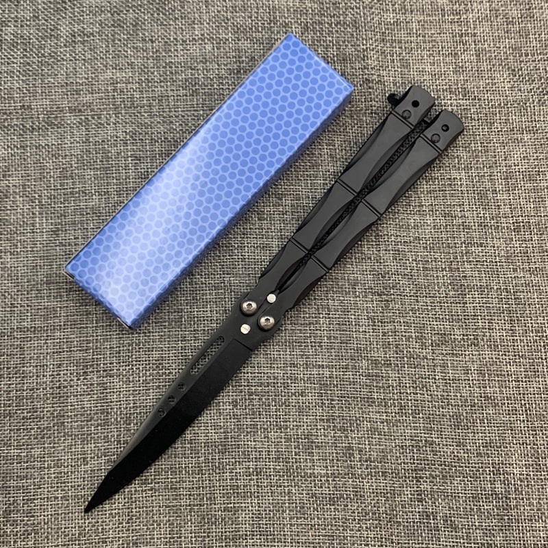 CSGO Butterfly Cool Knife, Colorful Folding swing Practice knife, uncut Training knife, Fancy toy, Bamboo joint style undefined
