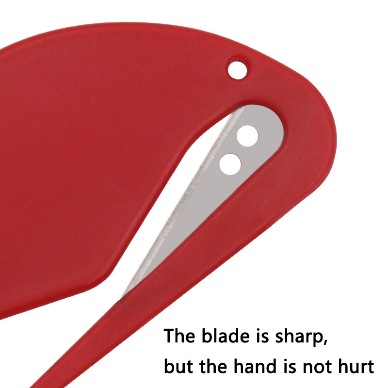 Plastic mini letter opener, envelope opener, paper cutter, utility knife, rope cutter, rubber band cutter, wire blade details Picture