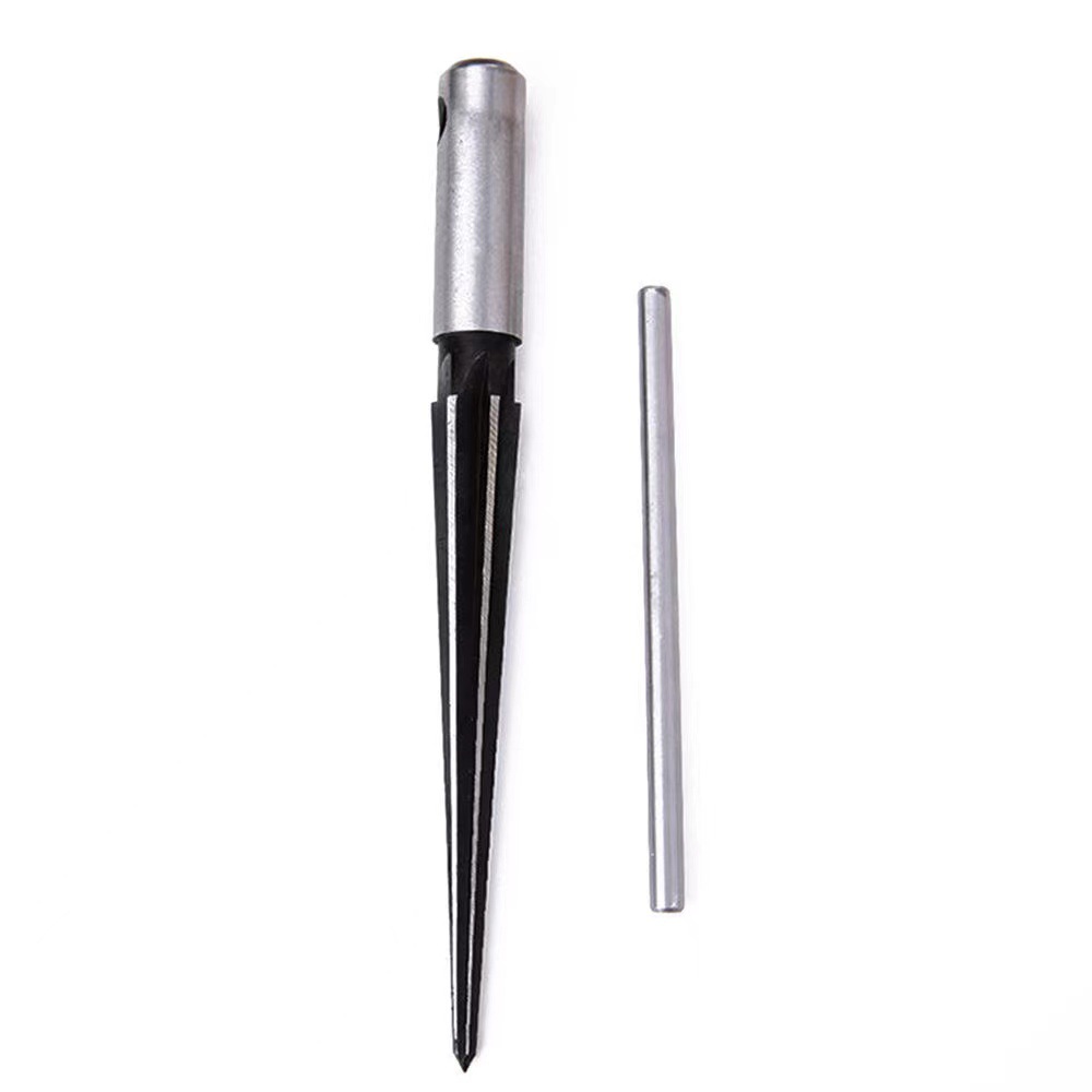 Hand-held conical reamer, woodworking T-shaped conical reamer, hard alloy reaming and chamfering tool, long conical pin Specification drawing