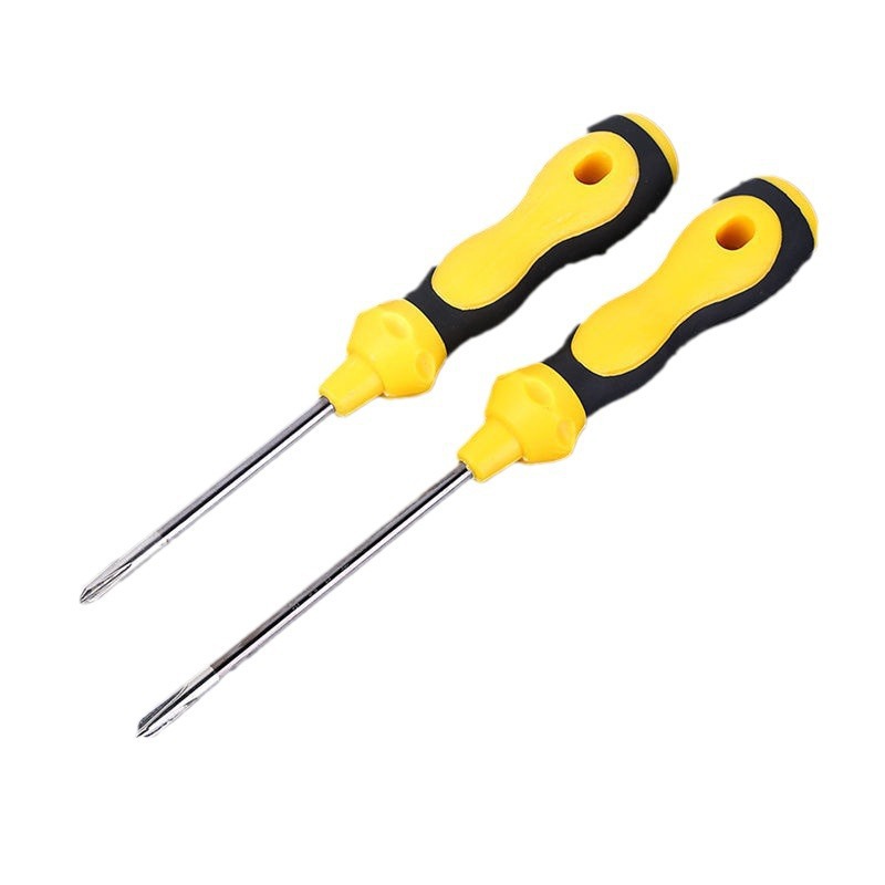 Massage handle screwdriver, strong magnetic cross flat-head industrial-grade screwdriver, household plum blossom screwdriver, hardware tools Item Picture