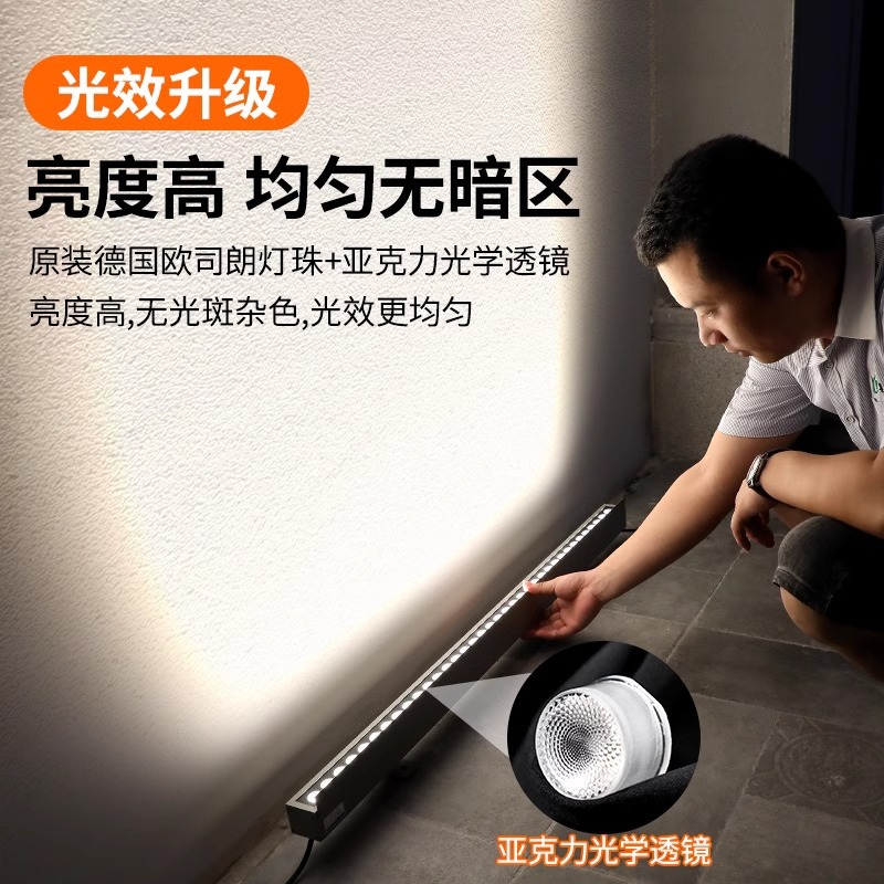 Waterproof wall-washing light, led lighting for outdoor 24v villa strip spotlights, special line contour lights for river and exterior walls Application Scenario