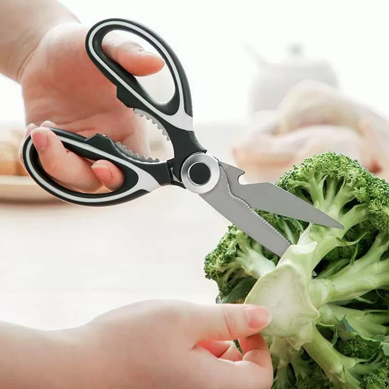 Stainless steel Panda scissors, multi-functional kitchen household scissors, food barbecue scissors, thickened chicken bone scissors Specification drawing