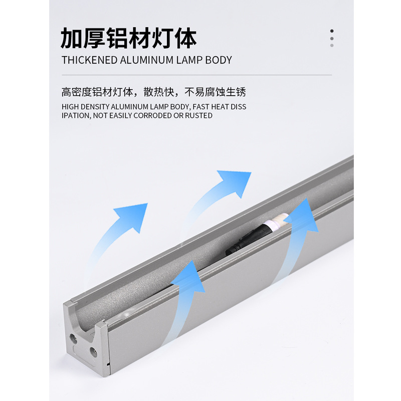 LED outdoor wall-washing lights, waterproof exterior walls, building structures, Bridges, villas, billboards, contour lights, stretched aluminum 24V strip lights Application Scenario