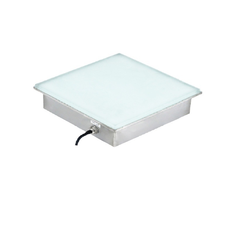 Full-color RGBW cultural and tourism landscape outdoor lighting interactive lighting square stainless steel 30W floor tile light Item Picture