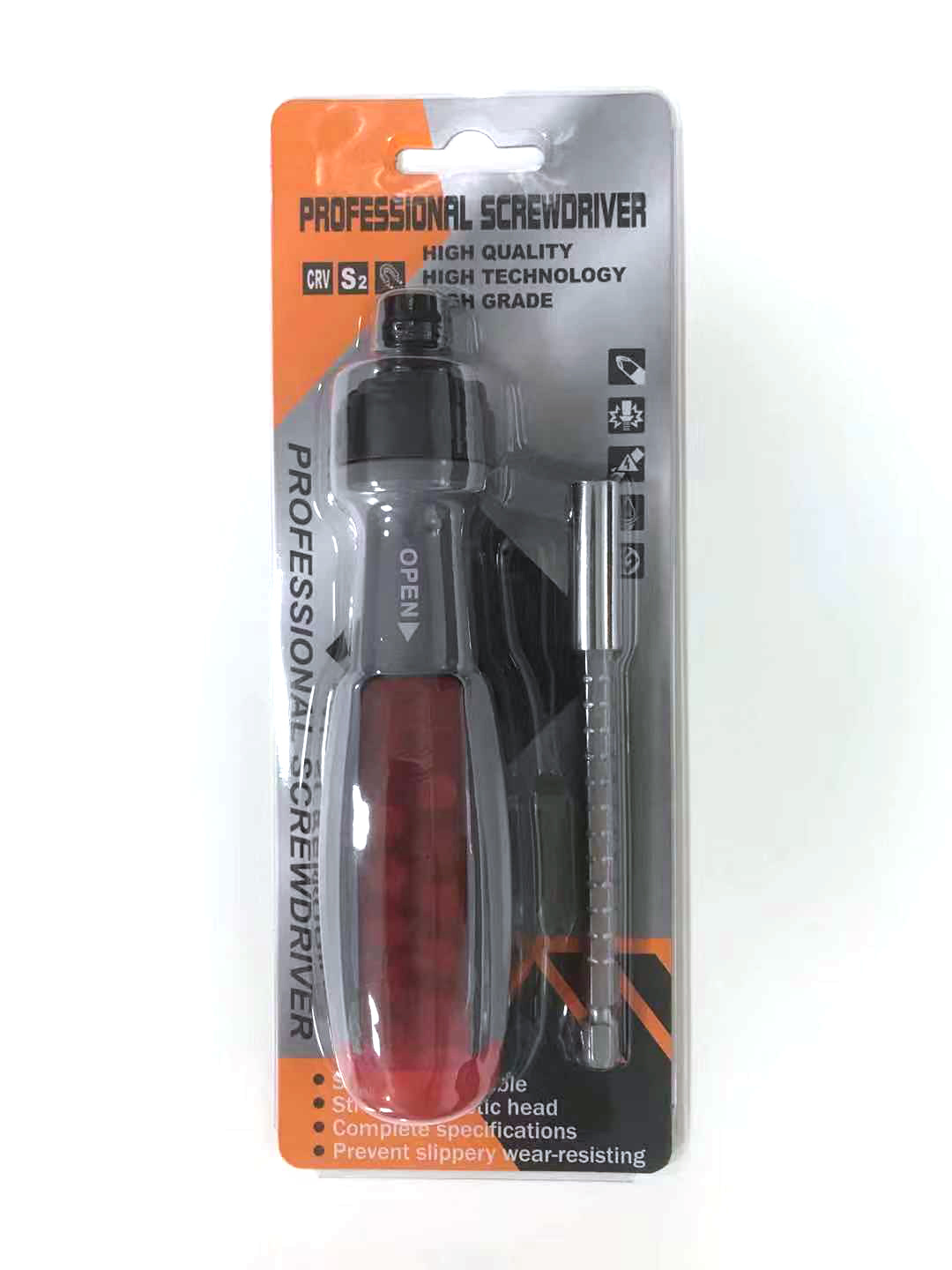 Ratchet screwdriver set combination tool, multi-functional and multi-angle telescopic hexagonal plum blossom cross straight elbow undefined
