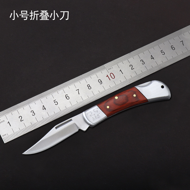 Portable stainless steel mini multi-functional outdoor folding knife, fruit knife, semi-automatic camping knife for unpacking parcels undefined