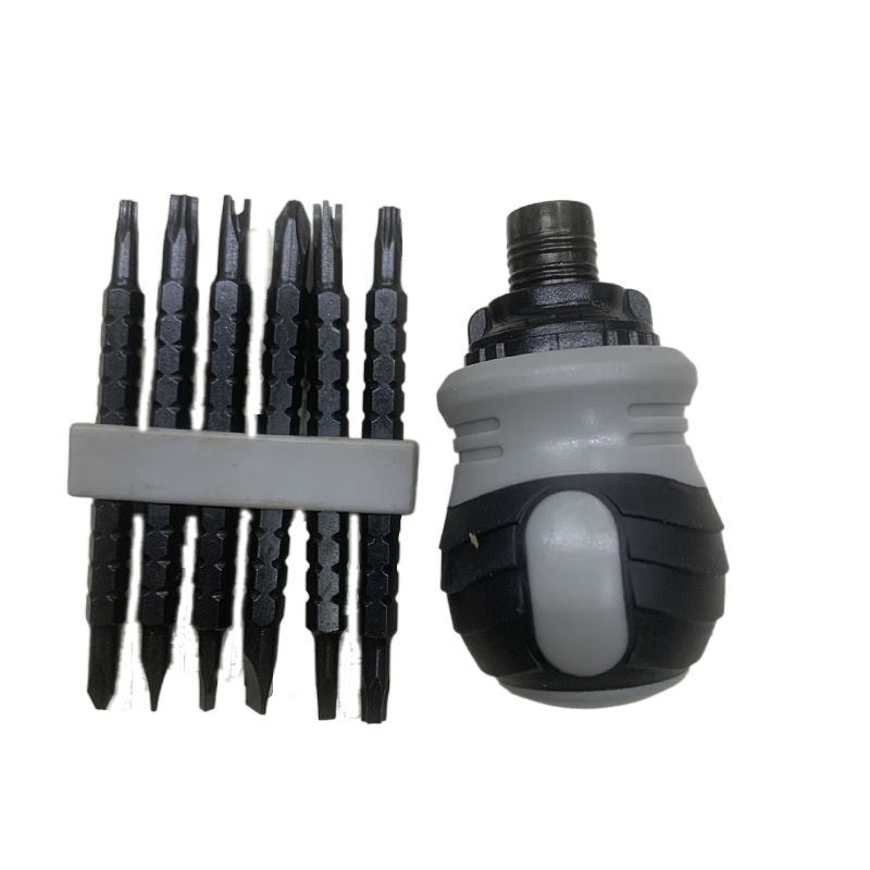 Wholesale of dual-purpose triangular screwdriver, radish head, hexagonal handle, ratchet set, cross, plum blossom, strong magnetic and special-shaped combination full figure