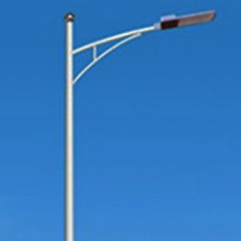 LED municipal circuit lamp poles 6 meters, 7 meters, 8 meters single and double arm road lamp poles, new rural outdoor waterproof led street lamp heads Specification drawing
