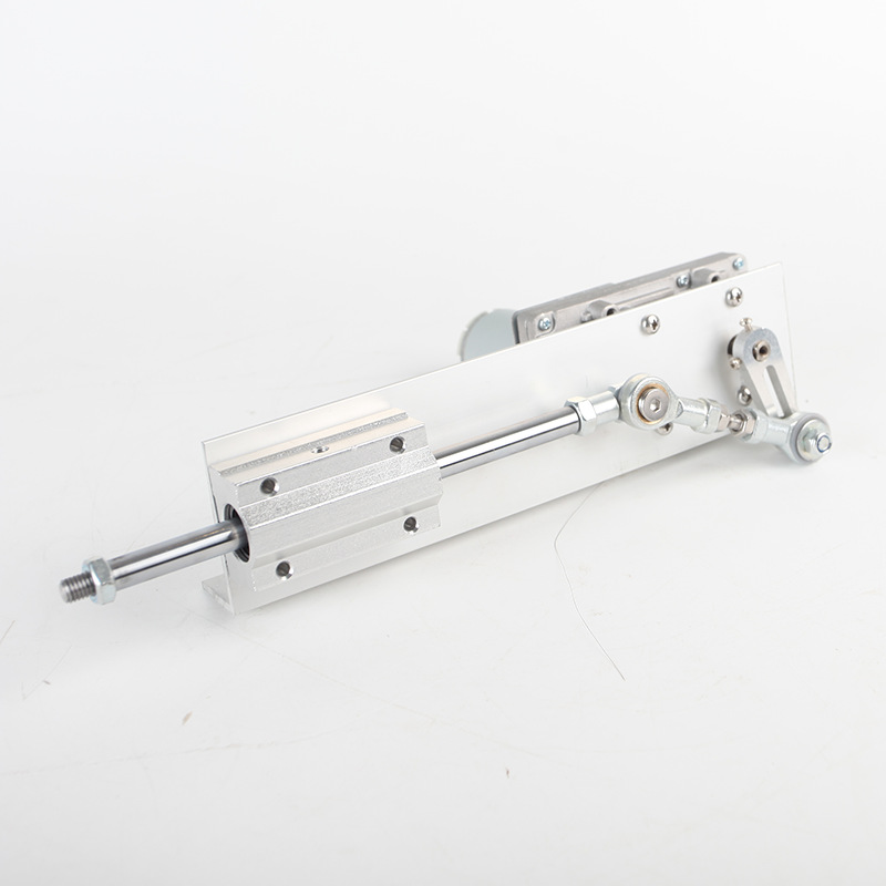 The DIY variable-speed reciprocating motor device features a linear push-pull automatic telescopic mechanism where the push rod moves back and forth automatically for pushing and pulling details Picture