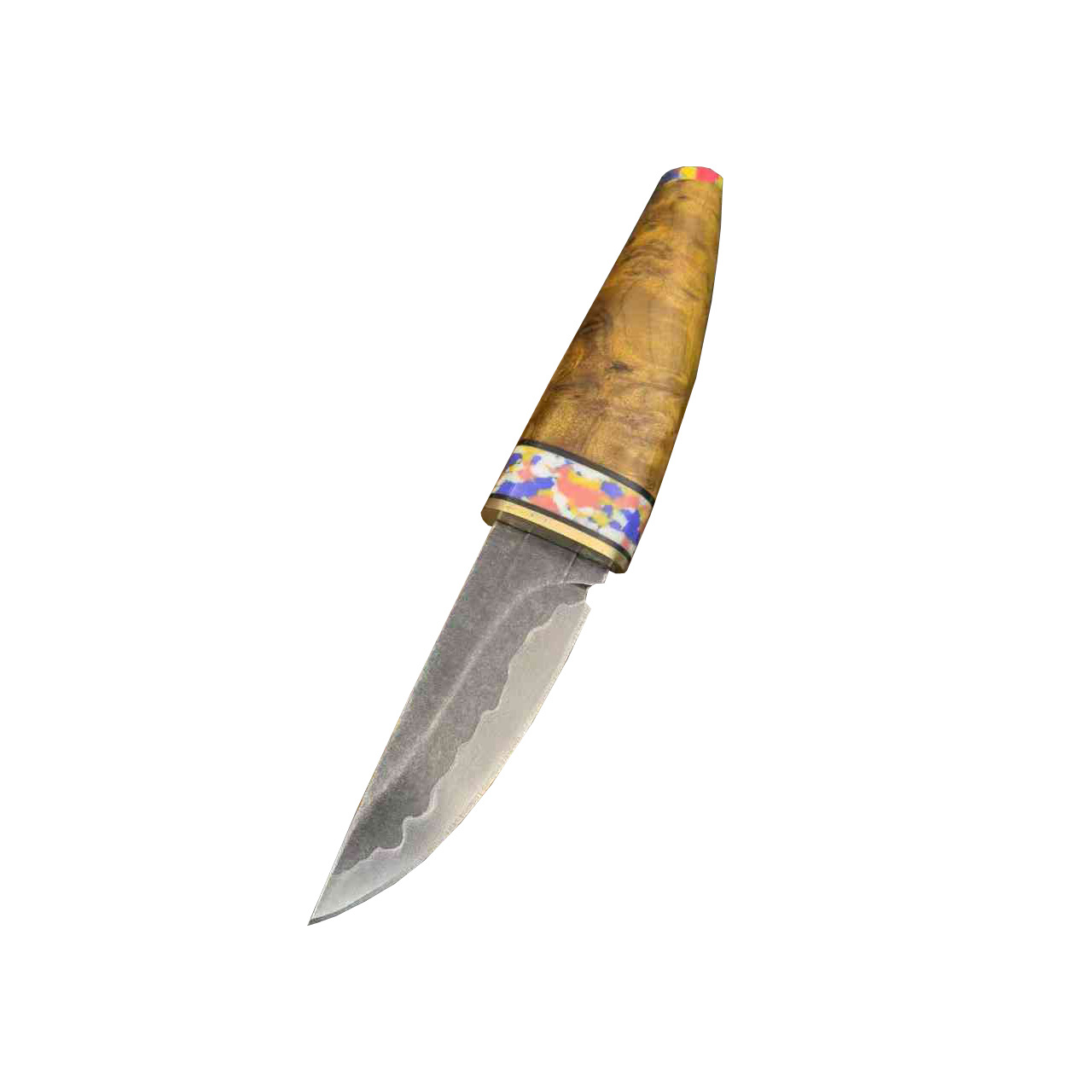 [Crescent] Cliff Cypress Solid Wood knife, multi-functional high-hardness fruit knife, outdoor knife tray, play with wooden small knives Item Picture