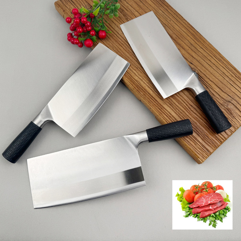 Household kitchen knives, hotel mulberry knives, PP handle kitchen knives, Yangjiang manufacturer, stainless steel chopping knives, round handle vegetable and meat cutting knives full figure