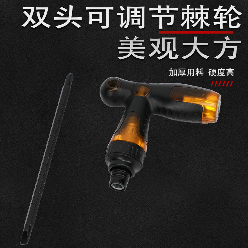 T-type rotary screwdriver, ratchet screwdriver, cross-shaped flat-head screwdriver, five-yuan store, hardware and general merchandise, household disassembly screwdriver Specification drawing