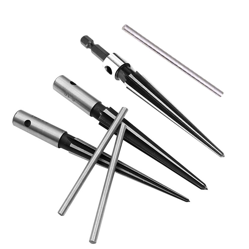 Hand-used conical reamers 1/8-1/2(3-13mm), 5-16 hole-making tools, conical reamers and chamfering devices, precision full figure