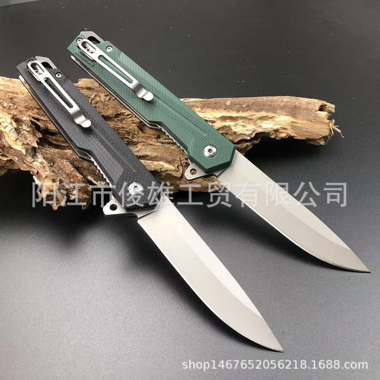 Outdoor knife, camping sharp pocket knife G10 handle, high-quality stainless steel bearing folding knife, camping fruit knife details Picture