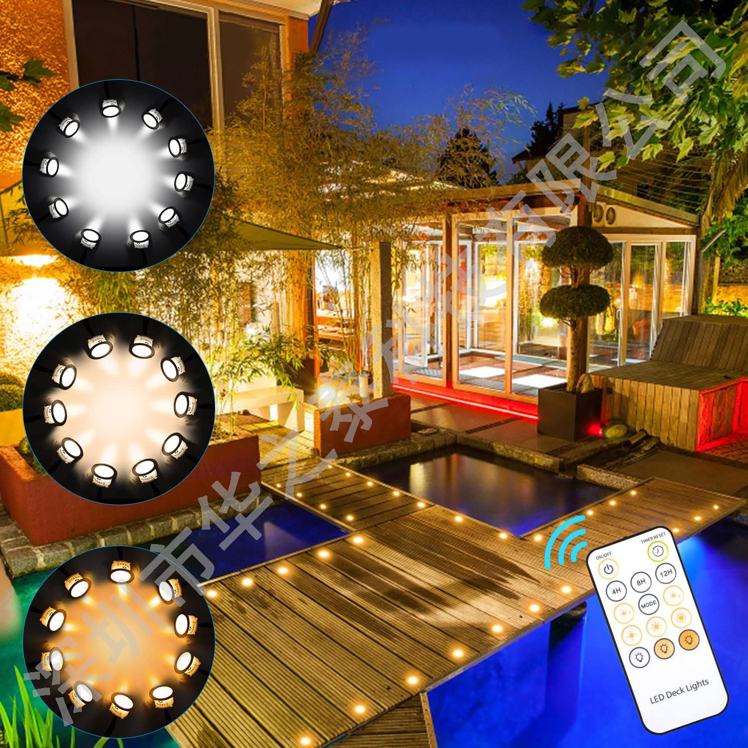 Three types of led deck lights, remote-controlled dimming LED ground lights, IP67led corridor lights, factory direct sales of lamps full figure