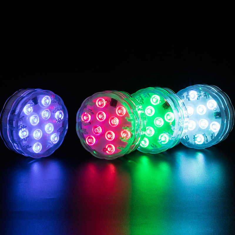 Suction cup type LED bathtub light, RGB remote control seven-color knob light, swimming pool light, underwater light, fish tank light, landscape atmosphere light details Picture